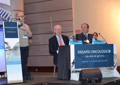 Dr. García Palomo, Dr. E. Díaz Rubio y Dr. Guillermo López Vivanco